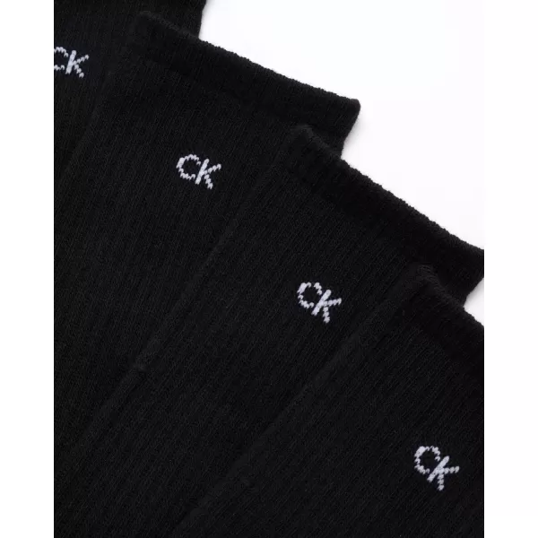 Calvin Klein Mens Athletic Socks  Cushion Crew Socks 10 PackBlack