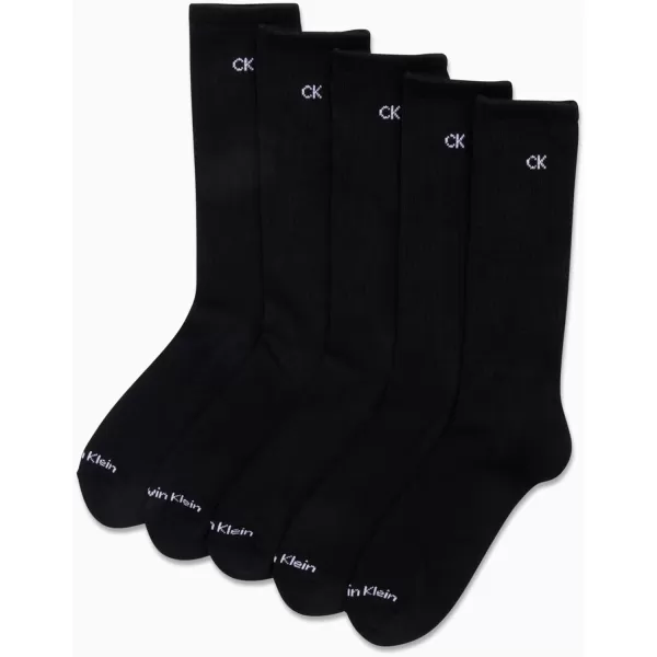 Calvin Klein Mens Athletic Socks  Cushion Crew Socks 10 PackBlack