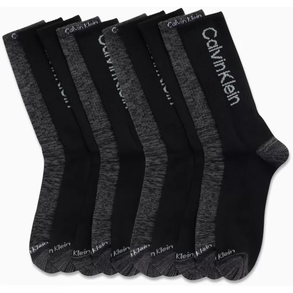 Calvin Klein Mens Athletic Socks  Cushion Crew Socks 10 PackBlack Logo