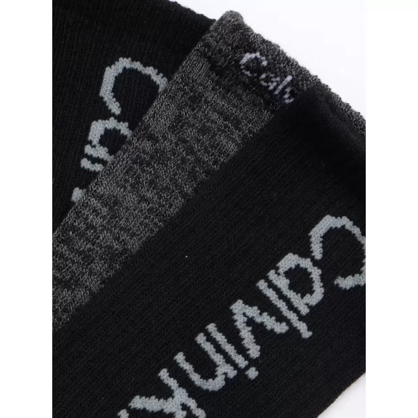 Calvin Klein Mens Athletic Socks  Cushion Crew Socks 10 PackBlack Logo