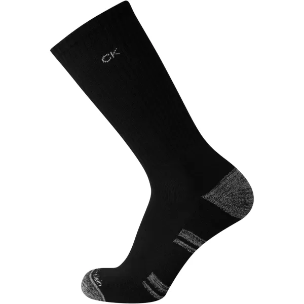 Calvin Klein Mens Athletic Socks  Cushion Crew Socks 10 PackBlackGrey