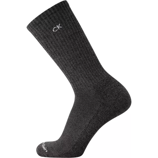 Calvin Klein Mens Athletic Socks  Cushion Crew Socks 10 PackGreyBlack