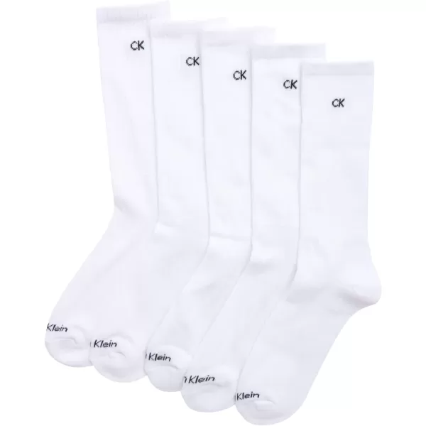 Calvin Klein Mens Athletic Socks  Cushion Crew Socks 10 PackWhite