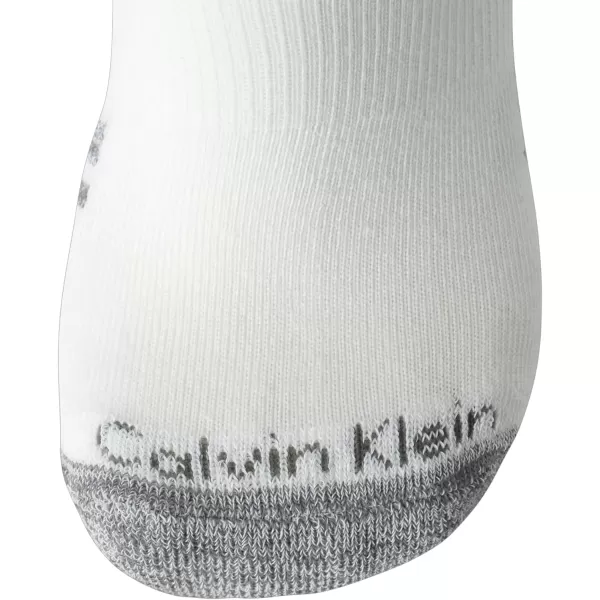 Calvin Klein Mens Athletic Socks  Cushion Crew Socks 10 PackWhiteGrey