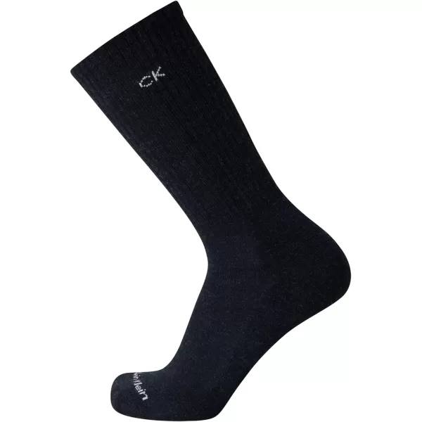 Calvin Klein Mens Athletic Socks  Cushion Crew Socks 5 PackBlue Assorted