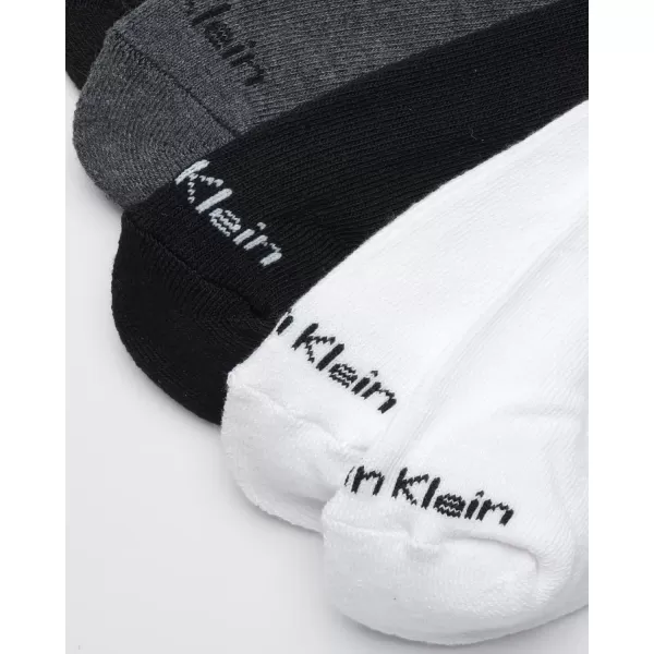 Calvin Klein Mens Athletic Socks  Cushion Crew Socks 5 PackWhiteGreyBlack