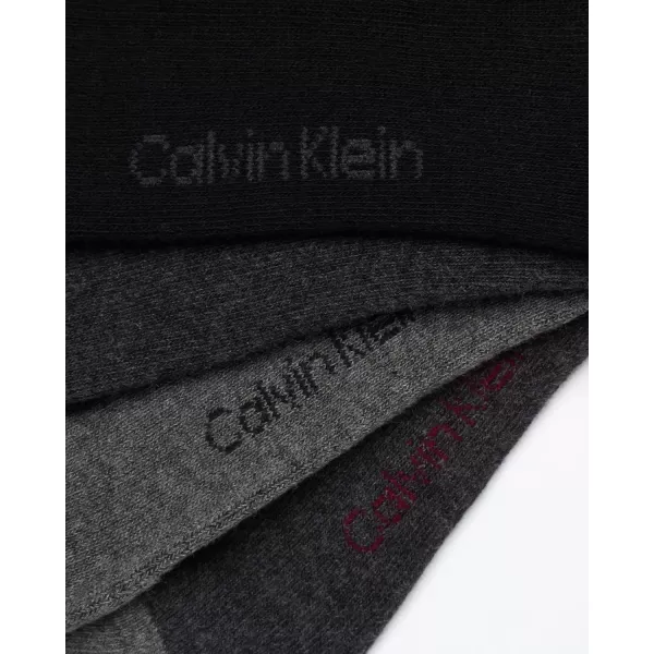 Calvin Klein Mens Athletic Socks  Lightweight Cotton Blend Crew Socks 8 PackBlackGrey Assorted