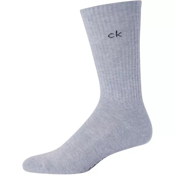 Calvin Klein Mens Athletic Socks  Lightweight Cotton Blend Crew Socks 8 PackBlue Multi