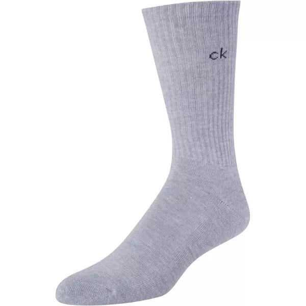 Calvin Klein Mens Athletic Socks  Lightweight Cotton Blend Crew Socks 8 PackBlue Multi