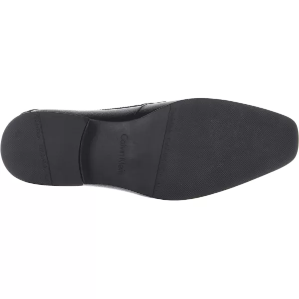 Calvin Klein Mens Bernard LoaferBlack Dimpled Emboss Leather