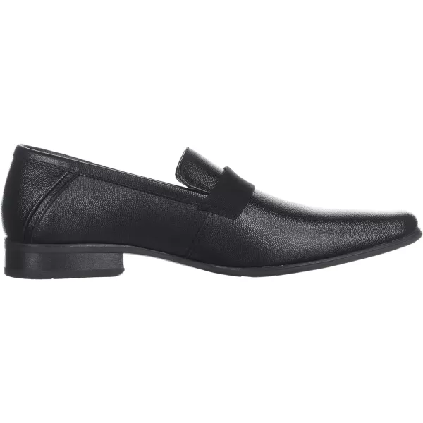 Calvin Klein Mens Bernard LoaferBlack Dimpled Emboss Leather