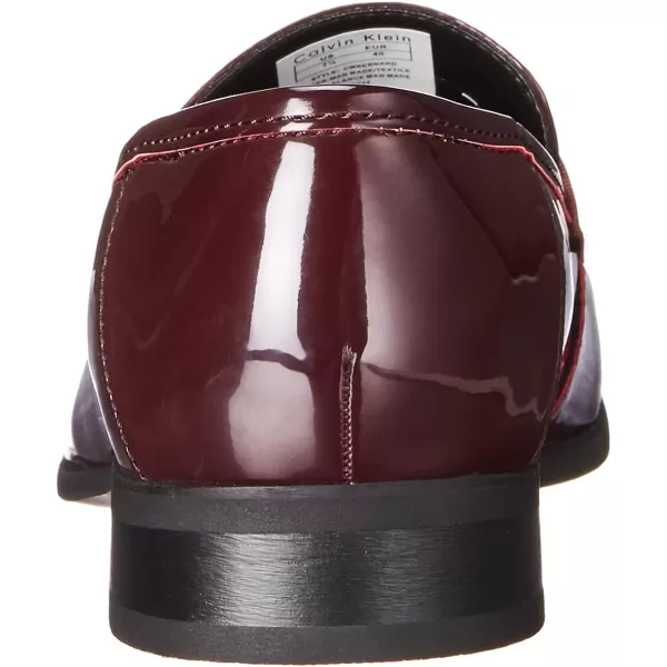Calvin Klein Mens Bernard LoaferBordeaux Red Patent 600