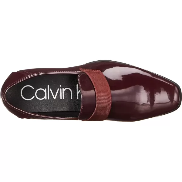 Calvin Klein Mens Bernard LoaferBordeaux Red Patent 600