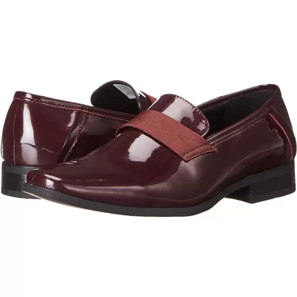 Calvin Klein Mens Bernard LoaferBordeaux Red Patent 600