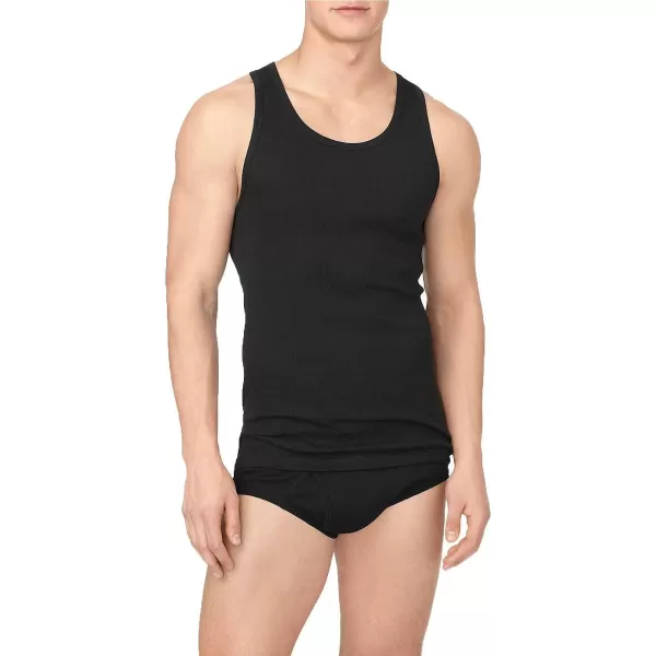 Calvin Klein Mens Big amp Tall Cotton Classics Big 3Pack Tank Top Undershirt3 Black