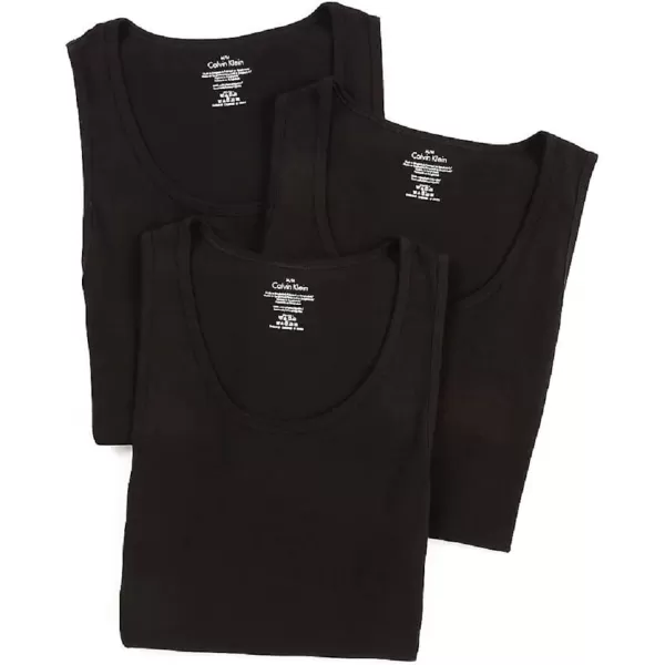 Calvin Klein Mens Big amp Tall Cotton Classics Big 3Pack Tank Top Undershirt3 Black