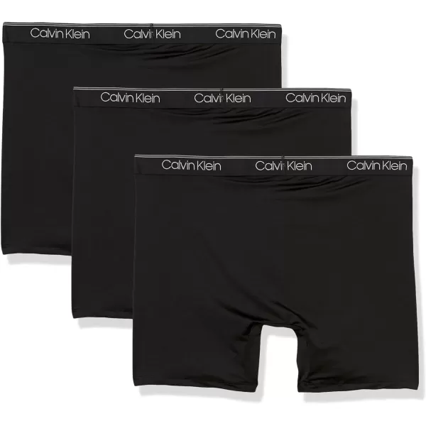 Calvin Klein Mens Big amp Tall Underwear Micro Stretch BigampTall 3Pack Boxer Brief3 Black