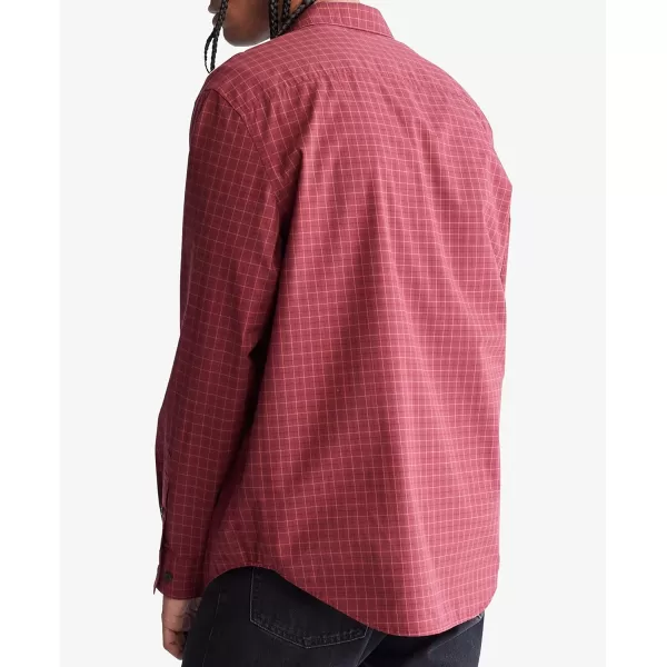 Calvin Klein Mens Check ButtonDown Easy ShirtAlpine Berry