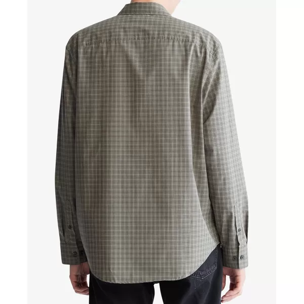 Calvin Klein Mens Check ButtonDown Easy ShirtJolly Green Bea