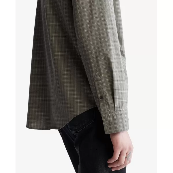 Calvin Klein Mens Check ButtonDown Easy ShirtJolly Green Bea