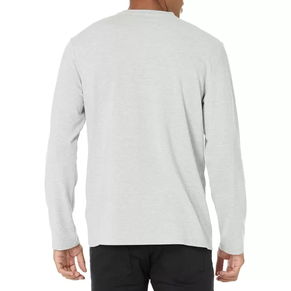 Calvin Klein Mens Ck Move Tech Pique Long Sleeve TeeHeroic Grey Heather