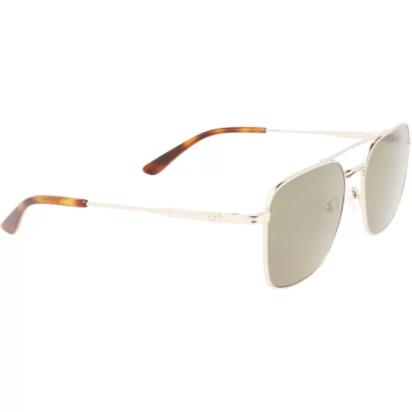 Calvin Klein Mens Ck22115s Pilot SunglassesYellow Gold