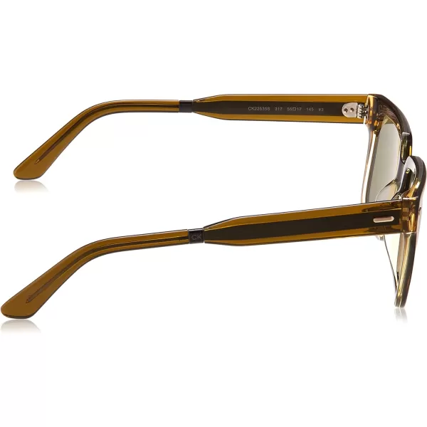 Calvin Klein Mens Ck22535s Rectangular SunglassesStriped Olive