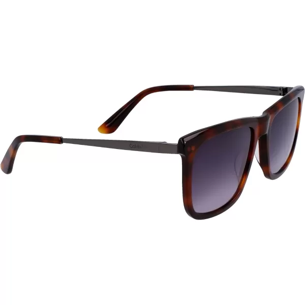 Calvin Klein Mens Ck22536s Rectangular SunglassesBrown Havana