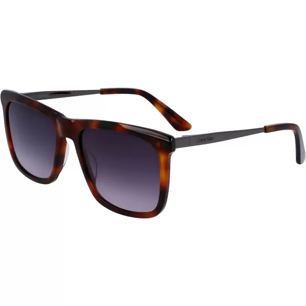 Calvin Klein Mens Ck22536s Rectangular SunglassesBrown Havana