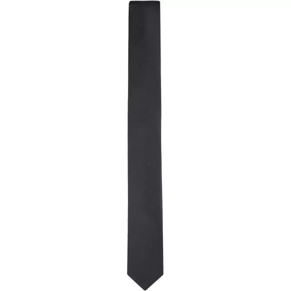 Calvin Klein Mens Classic Black Solid and Pattern Ties  Regular and Extra Large SizesBlack Luxe Solid