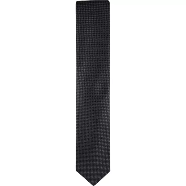 Calvin Klein Mens Classic Black Solid and Pattern Ties  Regular and Extra Large SizesBlack Pattern