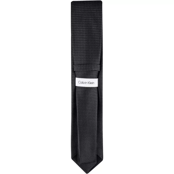 Calvin Klein Mens Classic Black Solid and Pattern Ties  Regular and Extra Large SizesBlack Pattern