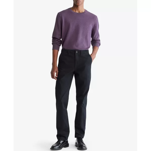Calvin Klein Mens Compact Cotton Crewneck SweaterBlackberry Cord