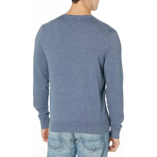 Calvin Klein Mens Compact Cotton Crewneck SweaterCrayon Blue Marl