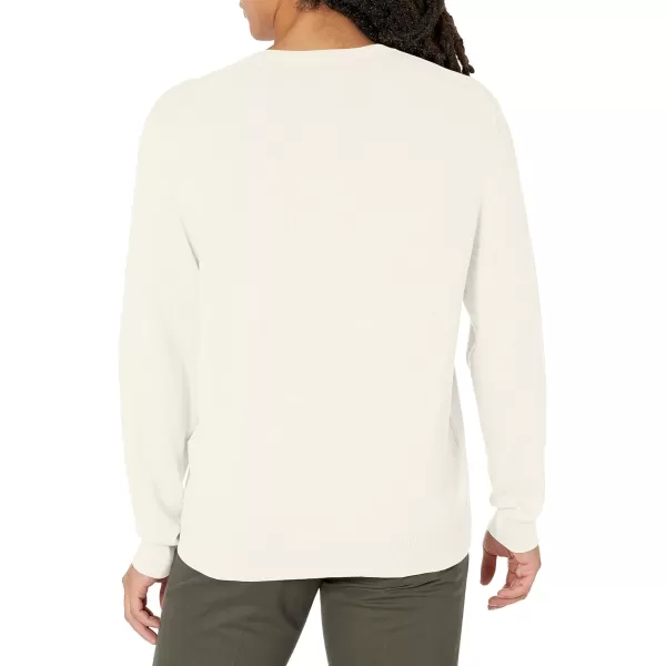 Calvin Klein Mens Compact Cotton Crewneck SweaterEgret