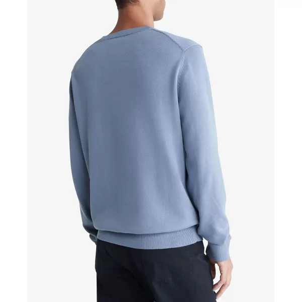 Calvin Klein Mens Compact Cotton Crewneck SweaterFolkstone Grey