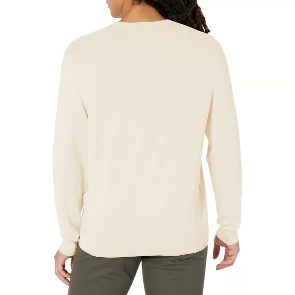 Calvin Klein Mens Compact Cotton Crewneck SweaterIvory