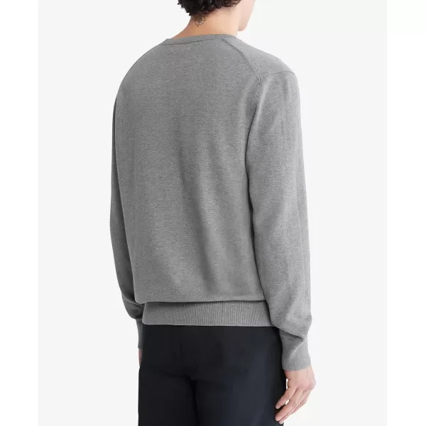 Calvin Klein Mens Compact Cotton Crewneck SweaterMedium Grey Heather