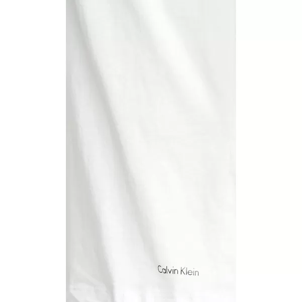 Calvin Klein Mens Cotton Classic 3Pack Slim Undershirts3 White  Vneck