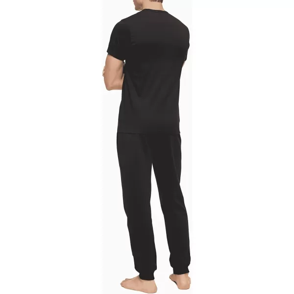 Calvin Klein Mens Cotton Classic 5Pack Slim Undershirts5 Black  Crewneck