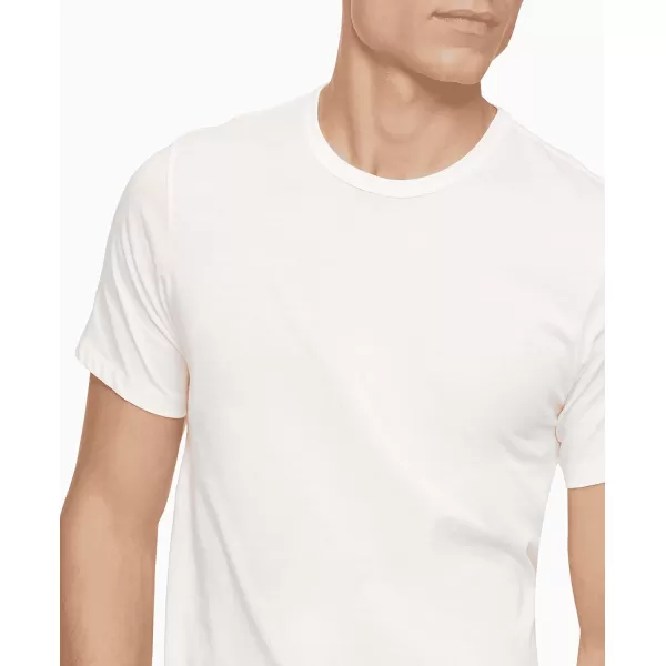 Calvin Klein Mens Cotton Classic 5Pack Slim Undershirts5 White Crewneck