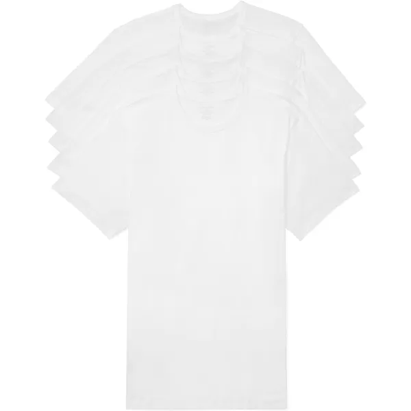 Calvin Klein Mens Cotton Classic 5Pack Slim Undershirts5 White Crewneck