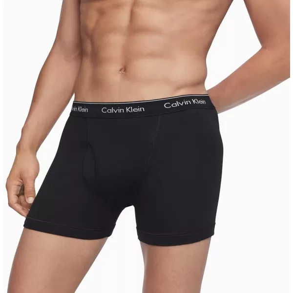 Calvin Klein Mens Cotton Classics 3Pack Boxer Brief3 Black