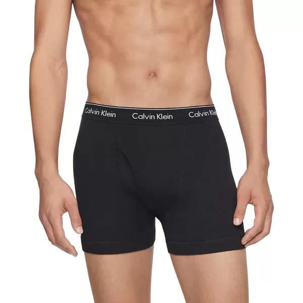 Calvin Klein Mens Cotton Classics 3Pack Boxer Brief3 Black