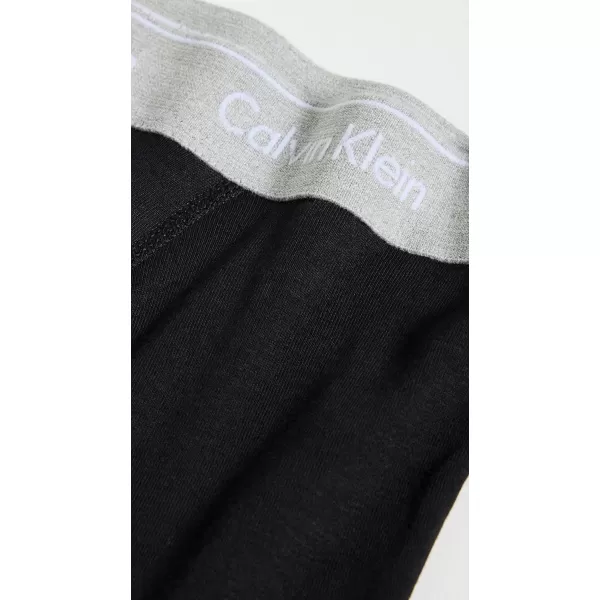 Calvin Klein Mens Cotton Classics 3Pack Boxer BriefBlack Bodies W ShorelineGrey HeatherArona