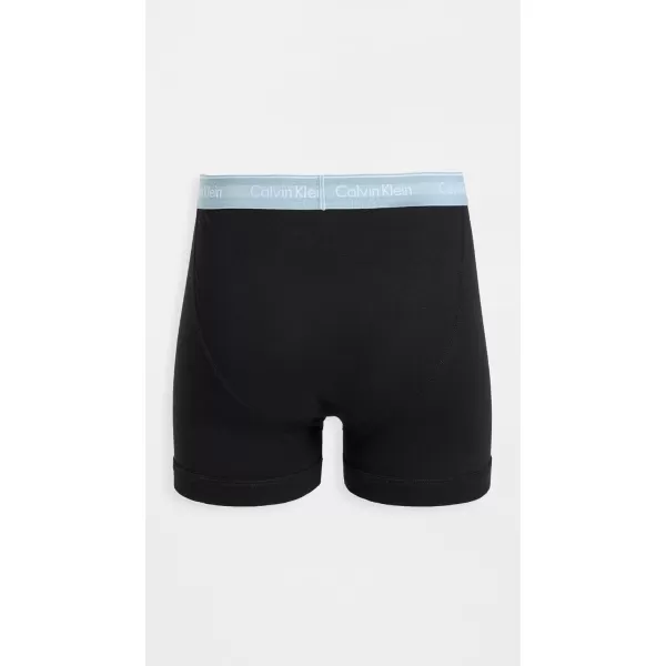 Calvin Klein Mens Cotton Classics 3Pack Boxer BriefBlack Bodies W ShorelineGrey HeatherArona