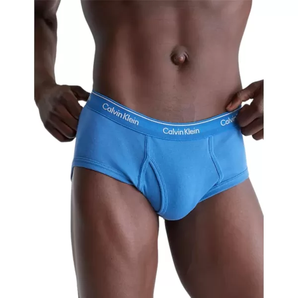 Calvin Klein Mens Cotton Classics 3Pack BriefBlack Bodies W Shoreline Grey Heather Arona
