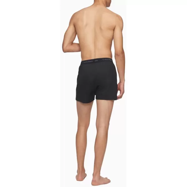 Calvin Klein Mens Cotton Classics 3Pack Knit Boxer3 Black