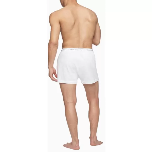 Calvin Klein Mens Cotton Classics 3Pack Knit Boxer3 White