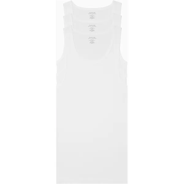 Calvin Klein Mens Cotton Classics 3Pack Tanks3 White